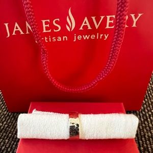 James Avery hammered silver ring